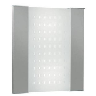 Wandlamp grijs vierkant gestipt frontaal 350mm B 2xE27