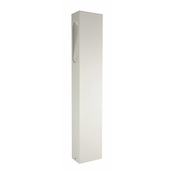 Fantasia Corner white LED garden post, 650mm high, 5W integrated, 400 lumen, IP54, aluminium