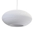 Hängelampe Pappe weiß-beige Design Pappe Ellipse Ø 42cm E27