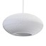 Pendant light design white-beige cardboard ellipse 42cm E27
