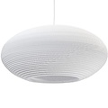 Hängelampe Pappe weiß oder beige Design-Ellipse Ø 60cm mit E27