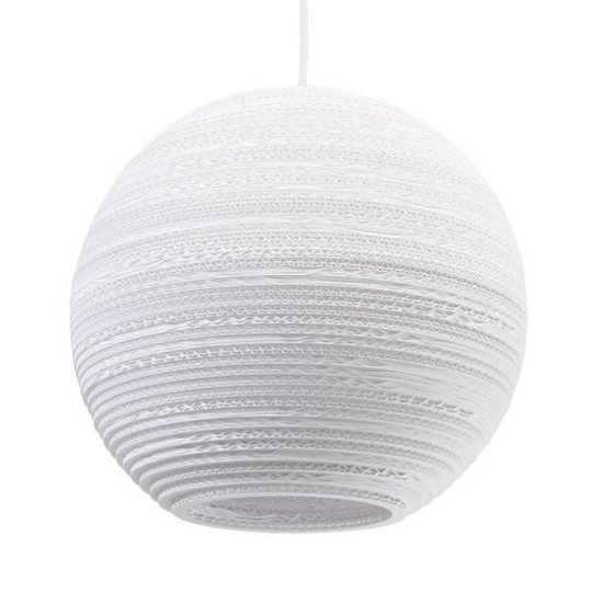 Hängelampe Pappe weiß oder beige Designkugel Ø 36cm E27