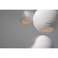 Lampe suspendue carton blanc ou beige design boule Ø 36cm E27