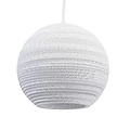 Lampe suspendue carton blanc ou beige design boule Ø 45cm E27