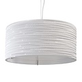 Hängelampe aus Pappe, Ø 45 cm, E27, weißes oder beiges Design, rund