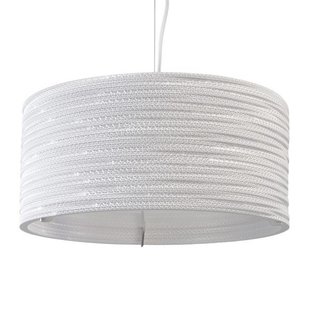 Lámpara colgante cartón Ø 45cm E27 diseño blanco o beige redonda