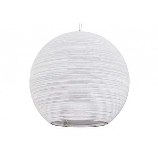 Hanging lamp ball white or beige design large cardboard Ø 163cm E27