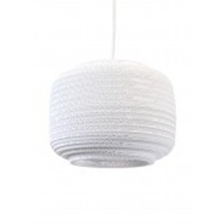 Pendant light design white-beige basket cardboard Ø 28cm