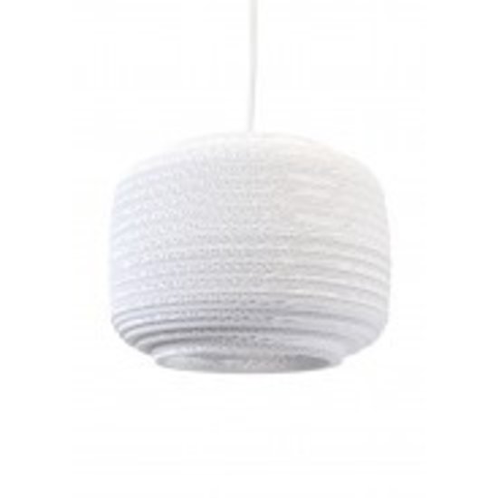 Lampe suspendue carton blanc ou beige design panier Ø 28cm E27