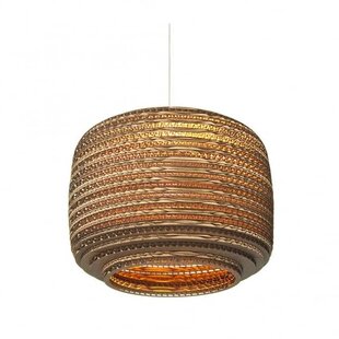 Hanglamp-karton wit of beige design mand Ø 28cm E27