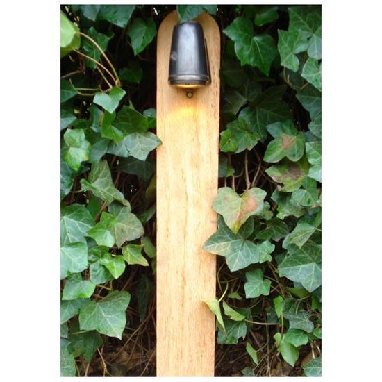 Authentage Gartenpfosten aus tropischem Holz, ländliche Bronze, Chrom, Nickel oder gebürstetes Messing GU10