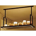 Authentage Hängelampe mit Kerzen 16 x LED Design ländliche Bronze