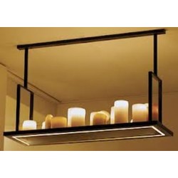 Pendant light design LED vintage white, bronze 16 candles