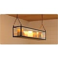 Authentage Lampe suspendue avec bougies en verre rural LED 14 bougies 1,5m