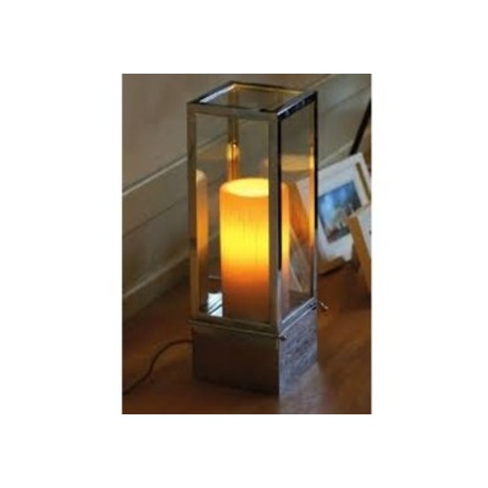 Authentage Lámpara de sobremesa estilo rural LED diseño 1 vela 450mm de ancho