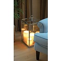 Authentage Lampara de mesa diseño estilo country LED 5 velas 450mm H