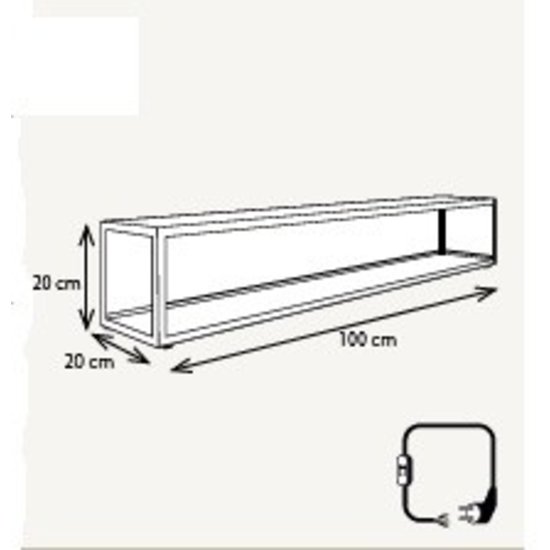 Authentage Tafellamp landelijke stijl LED met 11 kaarsen 1,25m lang