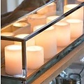 Authentage LED-Tischlampe im Landhausstil mit 11 Kerzen, 1,25 m lang