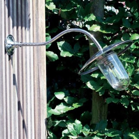 Authentage Außenwandleuchte ländlich Bronze-Chrom-Nickel 60cm 45°