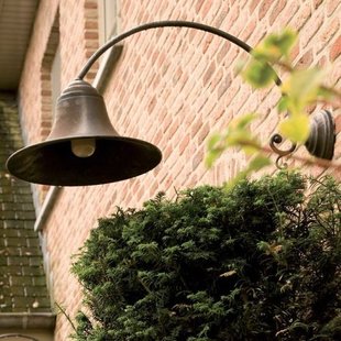 Outdoor wall lamp rural bronze arc E27 85cm deep