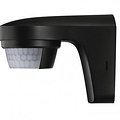 Sensor de movimiento exterior PIR, blanco o negro, alcance 12m, IP55, detección 180°, montaje superficial 230V