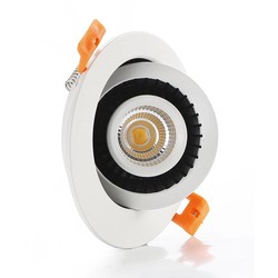 Downlight 90mm Ausschnitt LED 7W 360° weiß rund oder eckig