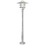Nordlux Agger poste de jardín con pantalla de metal y vidrio, casquillo E27, IP54, 830mm de alto, pantalla Ø260mm, base Ø150mm, gris