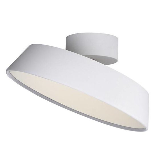 Plafondlamp wit of grijs kantelbaar LED 12W 300mm Ø