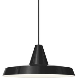 Luminaire suspendu noir ou blanc rond E27 350mm Ø