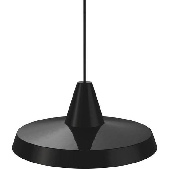 Lámpara colgante negra o blanca redonda E27 350mm Ø