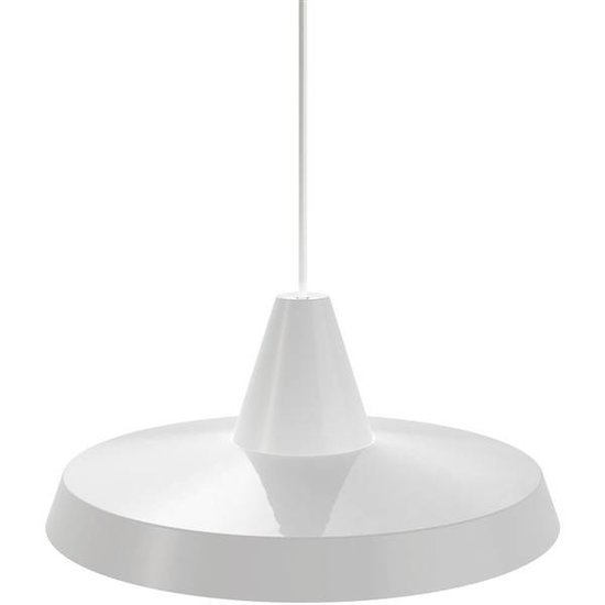 Luminaire suspendu noir ou blanc rond E27 350mm Ø