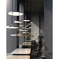 Luminaire suspendu LED rond gris mat, gris argent, noir, blanc ou cuivre 14W 250mm Ø