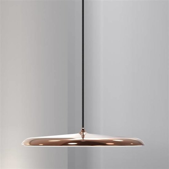 Pendant light round LED grey, beige, black or copper 24W 400mm Ø
