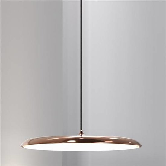 Lámpara colgante Artist beige LED redonda 24W 400mm Ø, 2268 lúmenes, 2700K blanco cálido, regulable, IP20