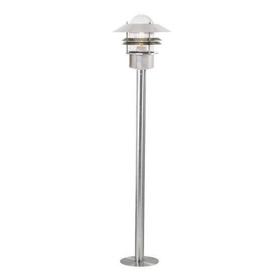 Bolardo luminoso cobre, galvanizado o inox IP54 920mm H