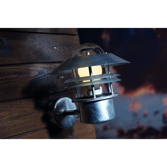 Outdoor wall light copper-black-galvanized-inox E27 230mm