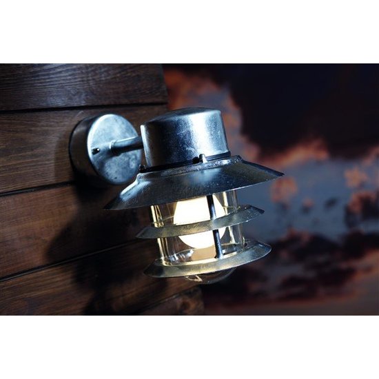 Wandlamp buiten koper-zwart-gegalvaniseerd-inox E27 230