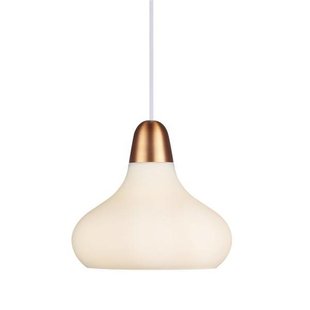 Hanglamp koper, staal glas peer E27 210mm Ø