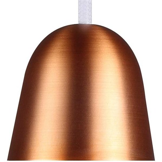 Luminaire suspendu design cuivre, acier verre poire E27 290