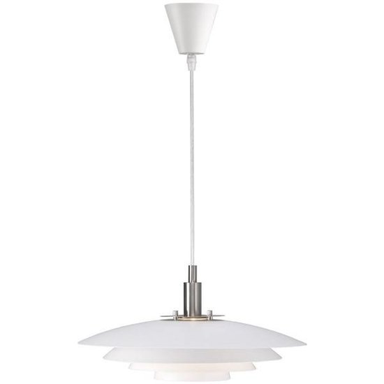 Hanglamp wit metaal E27 380mm diameter