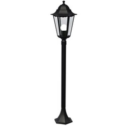 Cardiff borne de jardin noire métal E27 IP44 1000mm haut