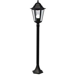 Cardiff garden bollard black metal E27 IP44 1000mm high