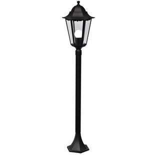 Cardiff garden bollard black metal E27 IP44 1000mm high
