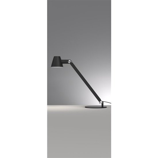 Lampe de bureau noire ou grise E27 flexible 750mm haut