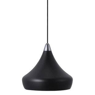 Lámpara colgante negra E27 cónica 300mm Ø