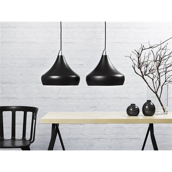Pendelleuchte schwarz E27 konisch 300mm Ø