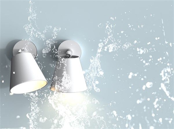 Potentieel Proberen abstract Wandlamp badkamer wit of grijs draaibaar 80° GU10 125mm Ø | My Planet LED