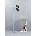 Lampadaire avec liseuse tissu noir 2xE14 1550mm haut