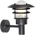 Außenwandleuchte schwarz oder grau E27 IP44 220mm Ø