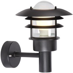 Wandlamp buiten industrieel zwart-grijs E27 IP44 220mm